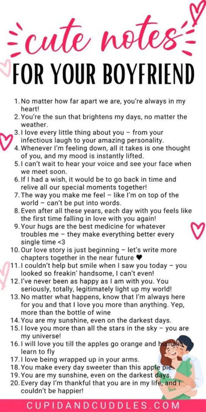 Discover The Art Of Irresistible Cute Notes For Your Boyfriend!