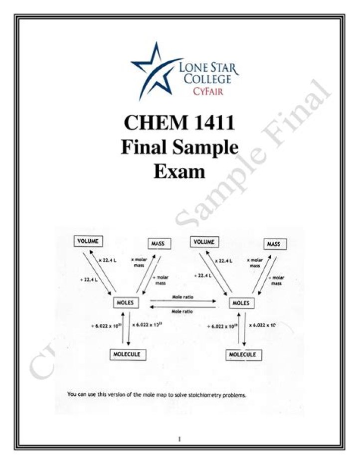 Eastfield: 2017-2018 Catalog - Course Descriptions for CHEM 1411