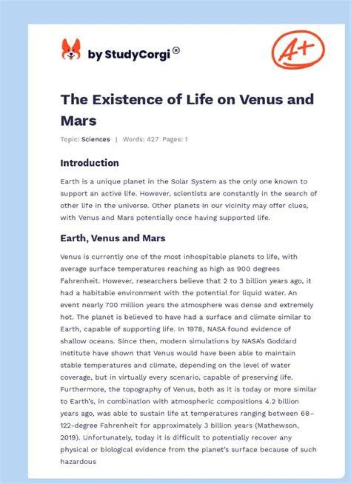Exploring The Enigmatic Possibility Of Life On Venus