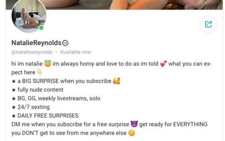 Natalie Reynolds' Leaked OnlyFans Content Revealed