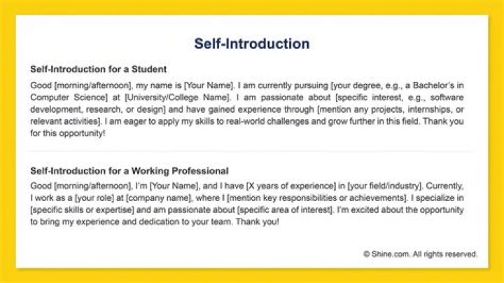 self-introduction