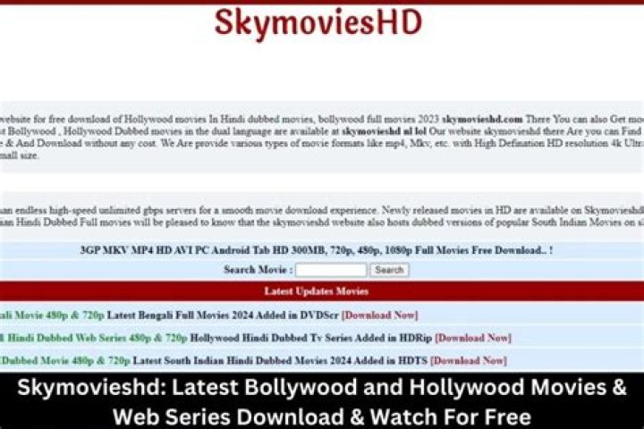 Skymovieshd & More: Free Movies, Web Series & Hindi Dubbed!