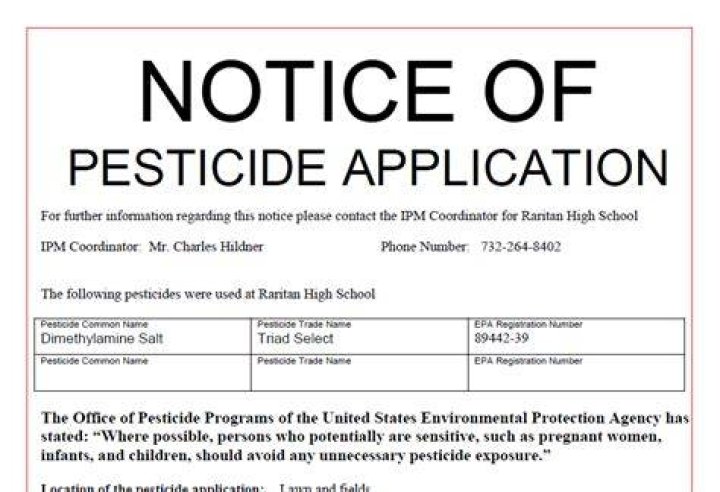Study Aids - Pesticide Application Posting