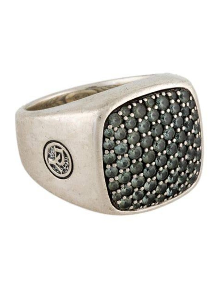 Stunning Vintage David Yurman Empire Signet Sterling Silver Ring