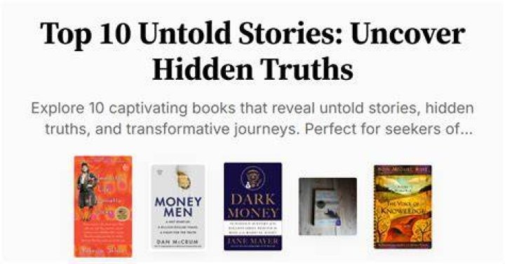 Uncover Hidden Truths And Discover Untold Stories