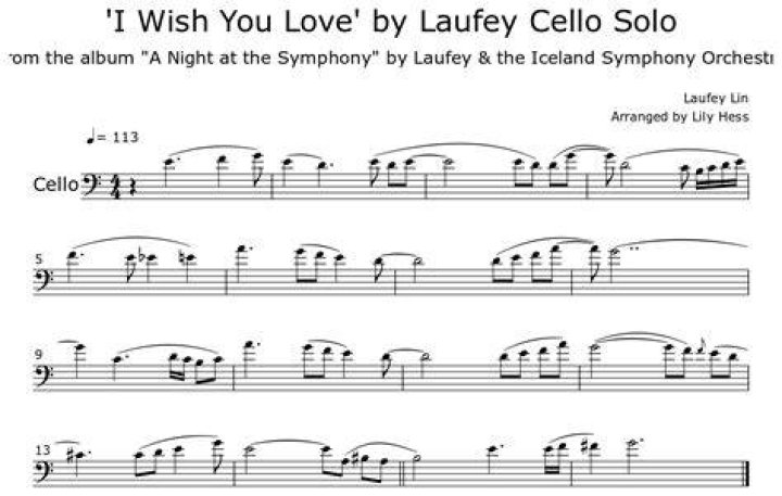 Uncover The Enchanting Symphony Of "I Wish You Love" Cello Sheet Music