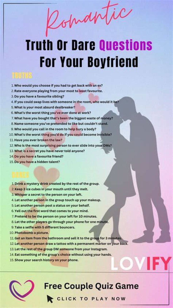 Unlock The Secrets Of Flirty Truth Or Dare For Boyfriends