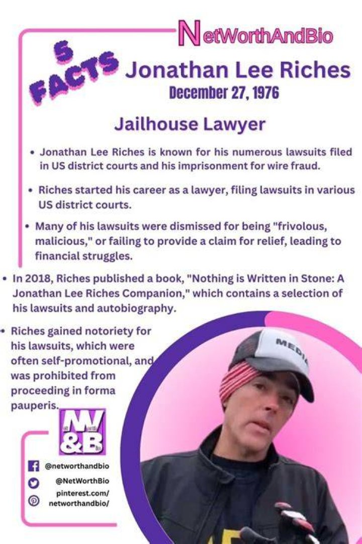Unveiling Jonathan Lee Riches' Net Worth In 2023