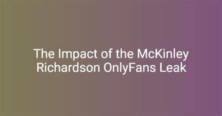 Unveiling The Life Of McKinley Richardson: A Journey Free Of Constraints