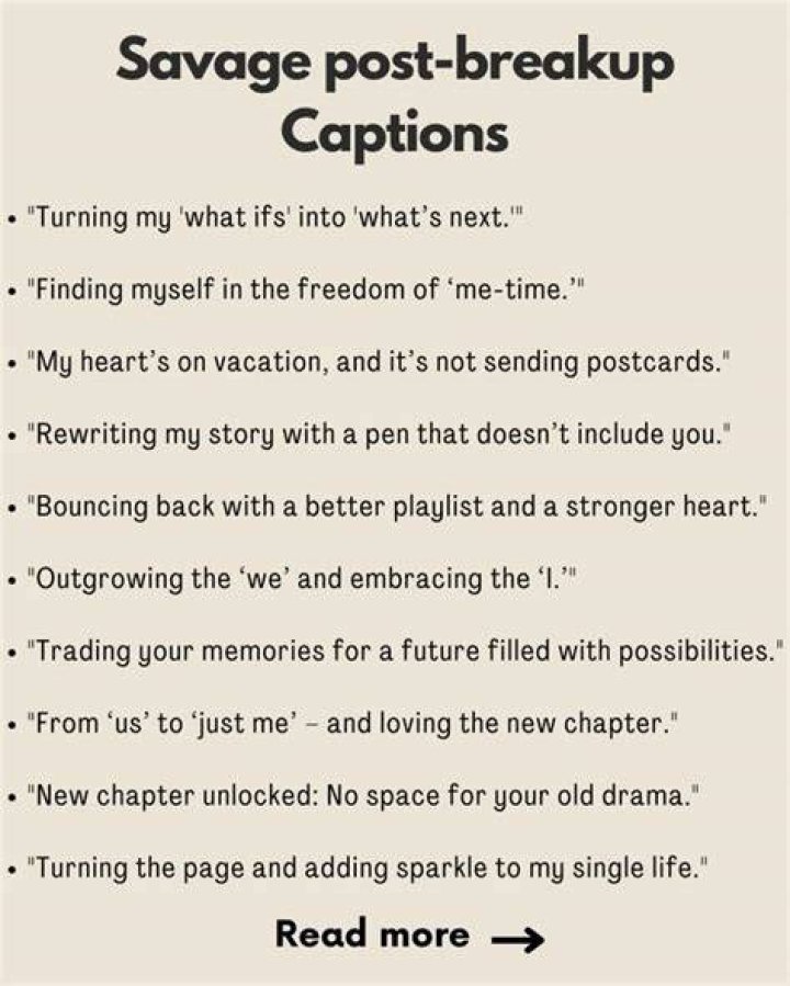 Unveiling The Power Of Post Breakup Instagram Captions: Secrets And Strategies Explored